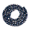 Electroplate Glass Beads Strands EGLA-A044-P4mm-B16-3