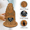 Wood Pregnant Woman Picture Frame Stand DJEW-WH0061-002-2