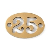 304 Stainless Steel Flat Round Connector Charms STAS-L279-021G-1