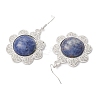 Alloy & Iron Flower Dangle Earrings EJEW-JE06271-5