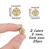 100Pcs 4 Styles Alloy with Rhienstone Beads RB-AR0003-15-2