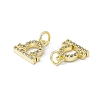Real 18K Gold Plated Brass Micro Pave Clear Cubic Zirconia Charms KK-E068-VB411-7-3