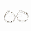 Tarnish Resistant 304 Stainless Steel Hoop Earrings STAS-S078-07-40mm-1