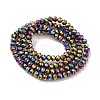 Electroplate Transparent Glass Beads Strands EGLA-A034-T4mm-UA-5