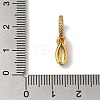 Brass Micro Pave Cubic Zirconia Pendants KK-K345-13I-G-3
