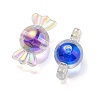 UV Plating Rainbow Iridescent Acrylic Beads PACR-E001-01-2