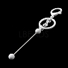 Spray Painted Alloy Bar Beadable Keychain for Jewelry Making DIY Crafts KEYC-A011-02G-4