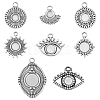 SUPERFINDINGS 16Pcs 8 Styles 304 Stainless Steel Pendant Cabochon Settings STAS-FH0001-91-1