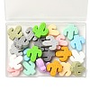 24Pcs 12 Colors Cactus Silicone Beads SIL-YW0001-20-5