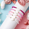 5Pcs 5 Colors Glass Seed Beaded Stretch Bracelet Sets BJEW-MZ00127-2