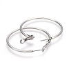 Tarnish Resistant 201 Stainless Steel Hoop Earrings EJEW-F188-24P-B-2