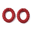 Spray Painted CCB Plastic Linking Rings CCB-Q091-011E-2