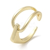 Brass Open Cuff Rings RJEW-Q778-52G-1