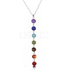 Round Dyed Agate Chakra Pendant Y Necklaces for Women WG9C879-01-3
