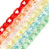 6 Strands 6 Colors Handmade Transparent Acrylic Cable Chains AJEW-JB00986-1