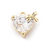 Brass Micro Pave Cubic Zirconia Pendants KK-K371-40B-G-1