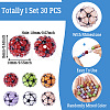 30Pcs Sport Theme Resin Rhinestone Beads RESI-TA0003-96B-4