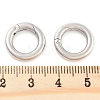 Tarnish Resistant Ring Smooth 304 Stainless Steel Spring Gate Rings STAS-E073-06-C-3