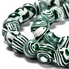 Synthetic Malachite Beads Strands G-I199-32-6mm-F-2