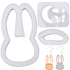 2Pcs 2 Style Rabbit Moon Butterfly Plastic Plasticine Tools FIND-GF0006-10-1