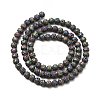 Electroplated Natural Lava Rock Beads Strands G-G984-17-3