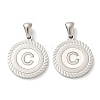 304 Stainless Steel Pendants STAS-I204-C-P-1