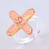 (Jewelry Parties Factory Sale)Transparent Acrylic Cuff Rings RJEW-S047-004B-4
