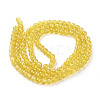 Spray Painted Crackle Glass Beads Strands CCG-Q001-6mm-10-2