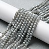 Opaque Solid Color Electroplate Glass Beads Strands GLAA-F029-P4mm-C14-4