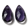 Faceted Teardrop Glass Pendants GLAA-O008-B18-2