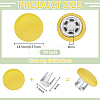 24 Bags Flat Round Cloth Cap Nail Buttons BUTT-BC0001-21D-2