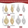 Beebeecraft 8Pcs 4 Style Rack Plating Brass Micro Pave Cubic Zirconia Pendants KK-BBC0005-80-2