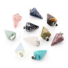 Fashewelry 20Pcs 10 Styles Natural & Synthetic Mixed Gemstone Pendants G-FW0001-36-3