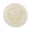 Flat Round Natural Selenite Slice Coasters AJEW-C042-01B-1