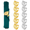 HOBBIESAY 10Pcs 2 Style Aolly & Iron Napkin Rings AJEW-HY0001-16-1