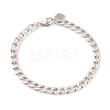 Brass Cuban Link Chain Bracelets BJEW-H537-05AS-1