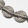 Tibetan Style Flat Round/Vortex Alloy Bead Strands TIBEB-O007-10-NR-2