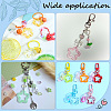 100Pcs Transparent Acrylic Pendants TACR-SP0001-33-7