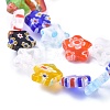 Star Handmade Millefiori Glass Beads Strands LK-R004-33-3