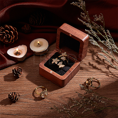 2-Slot Wooden Finger Ring Boxes OBOX-WH0007-18-1