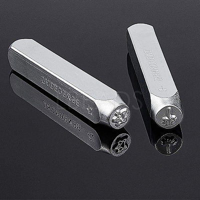 Iron Metal Stamps AJEW-BC0005-67B-1