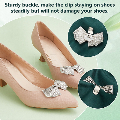 2Pcs Alloy Shoe Buckle Clips FIND-FG0003-10C-1