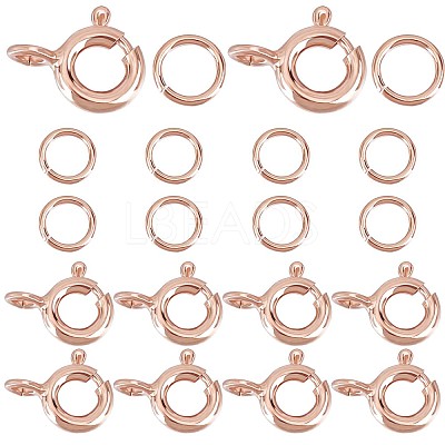 10Pcs 925 Sterling Silver Spring Ring Clasps STER-CN0001-22RG-1