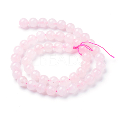 Natural Rose Quartz Beads Strands X-G-T055-8mm-13-1