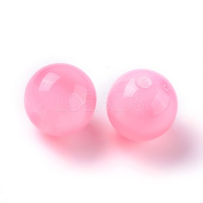 Acrylic Imitation Jade Beads MACR-E025-25J-8mm-1