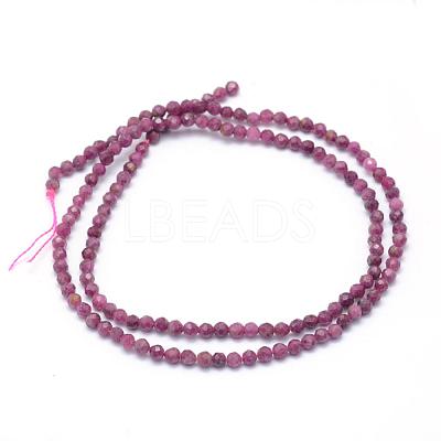 Natural Ruby Beads Strands G-E411-14-2.5mm-1
