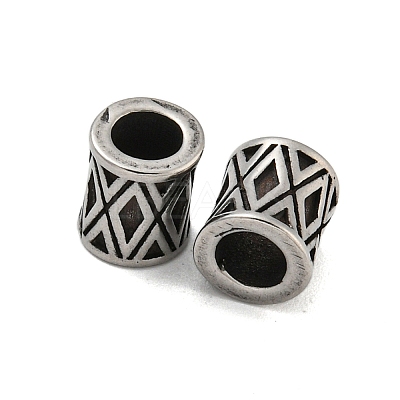 Column 304 Stainless Steel European Beads LS-STAS-E214-10AS-04-1