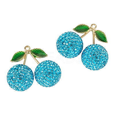 2Pcs Alloy Cherry Charms FIND-TA0009-30B-1