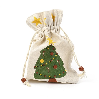 Christmas Theme Cotton Fabric Cloth Bag LS-ABAG-H104-A01-1