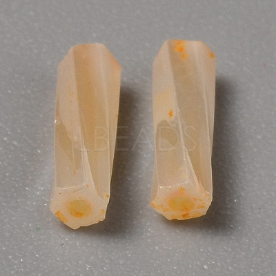 Opaque Colours Glass Twist Bugle Beads GLAA-WH0039-08I-1